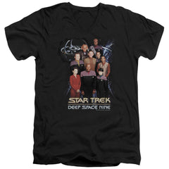 Star Trek DS9 Crew Men's 30/1 Cotton Slim V-Neck T-Shirt