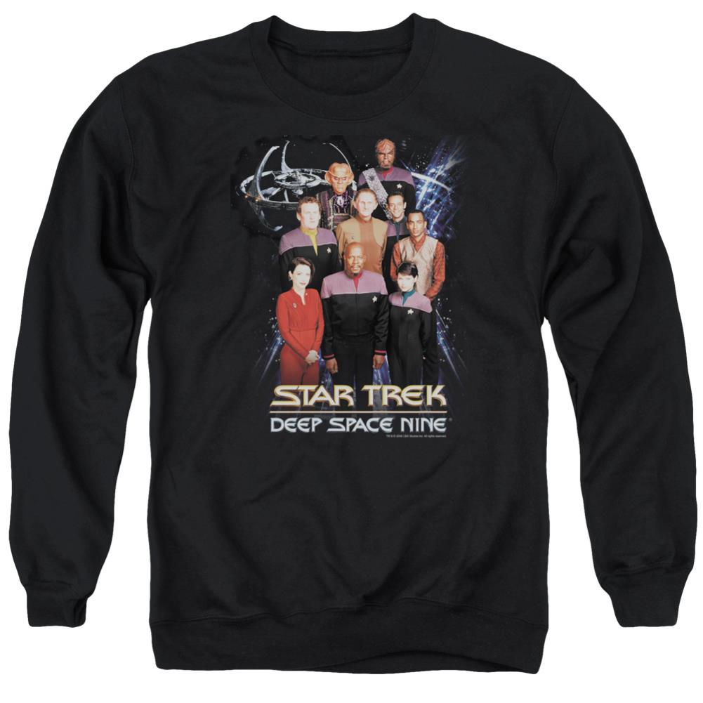 Star Trek DS9 Crew Men's Crewneck 50 50 Poly Long-Sleeve T-Shirt