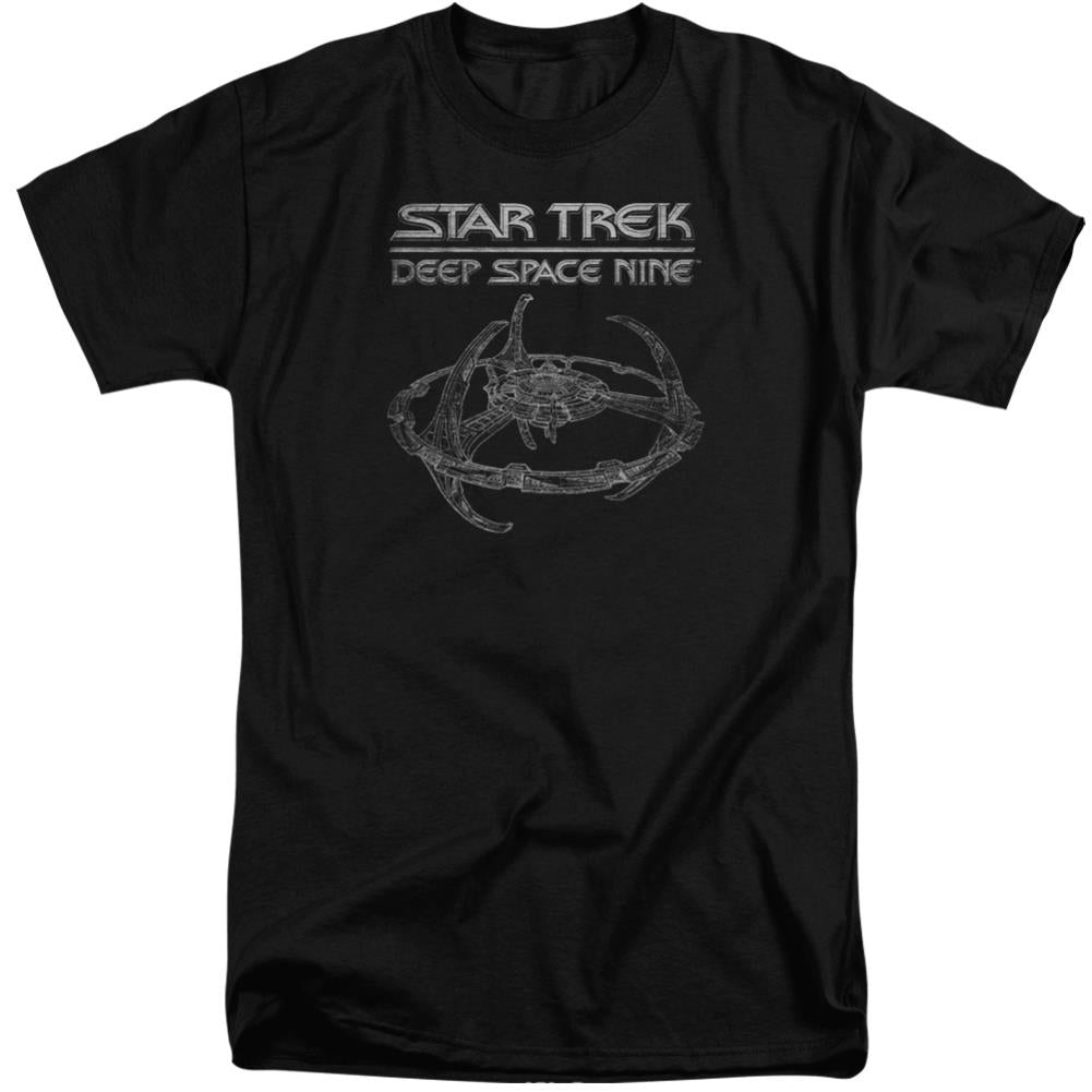 Star Trek DS9 Station Men's 18/1 Tall Cotton Short-Sleeve T-Shirt