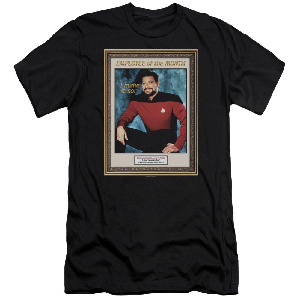 Star Trek Employee Of Month Men's Ultra-Soft 30/1 Cotton Slim Short-Sleeve T-Shirt