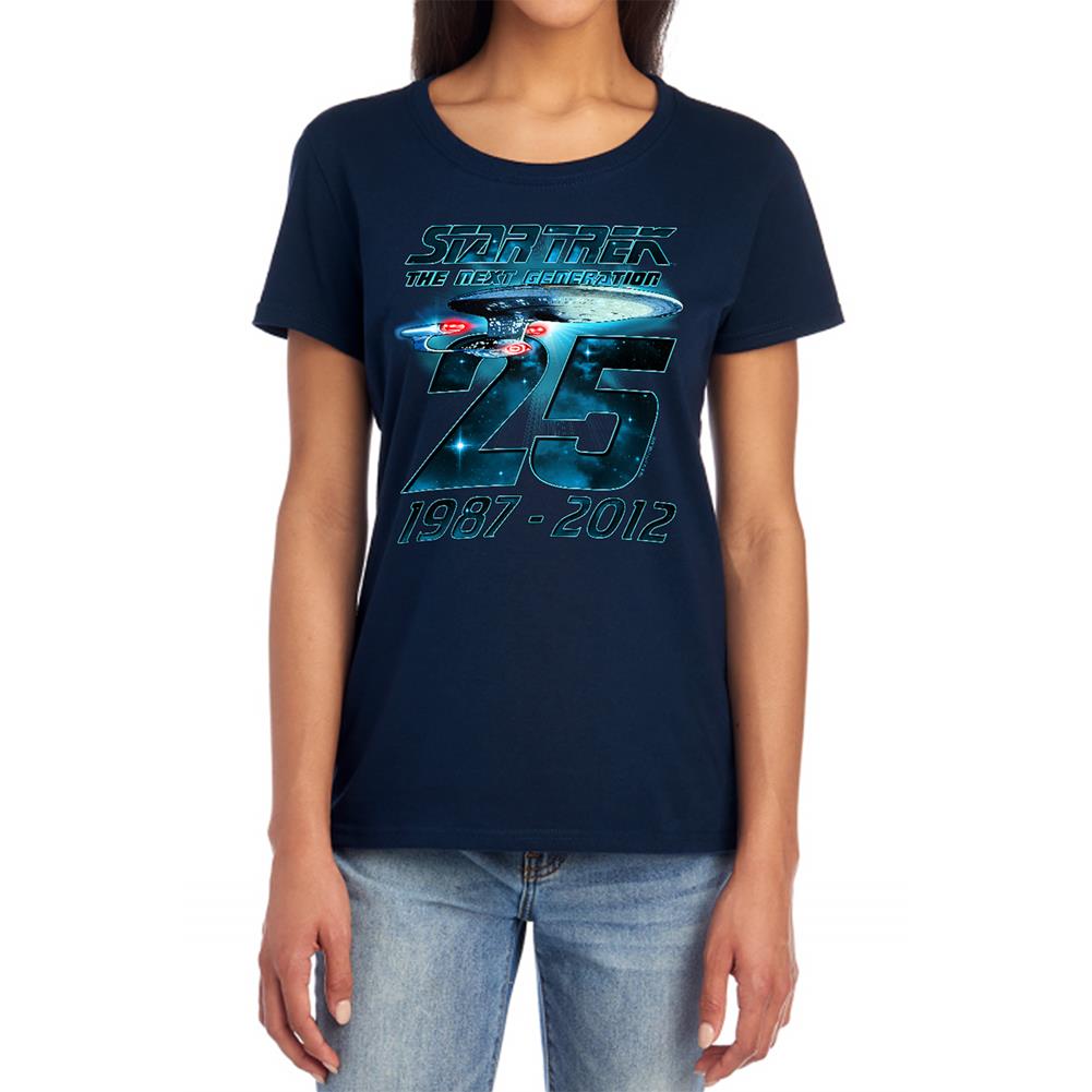 Star Trek Enterprise 25 Women's 18/1 Cotton Short-Sleeve T-Shirt