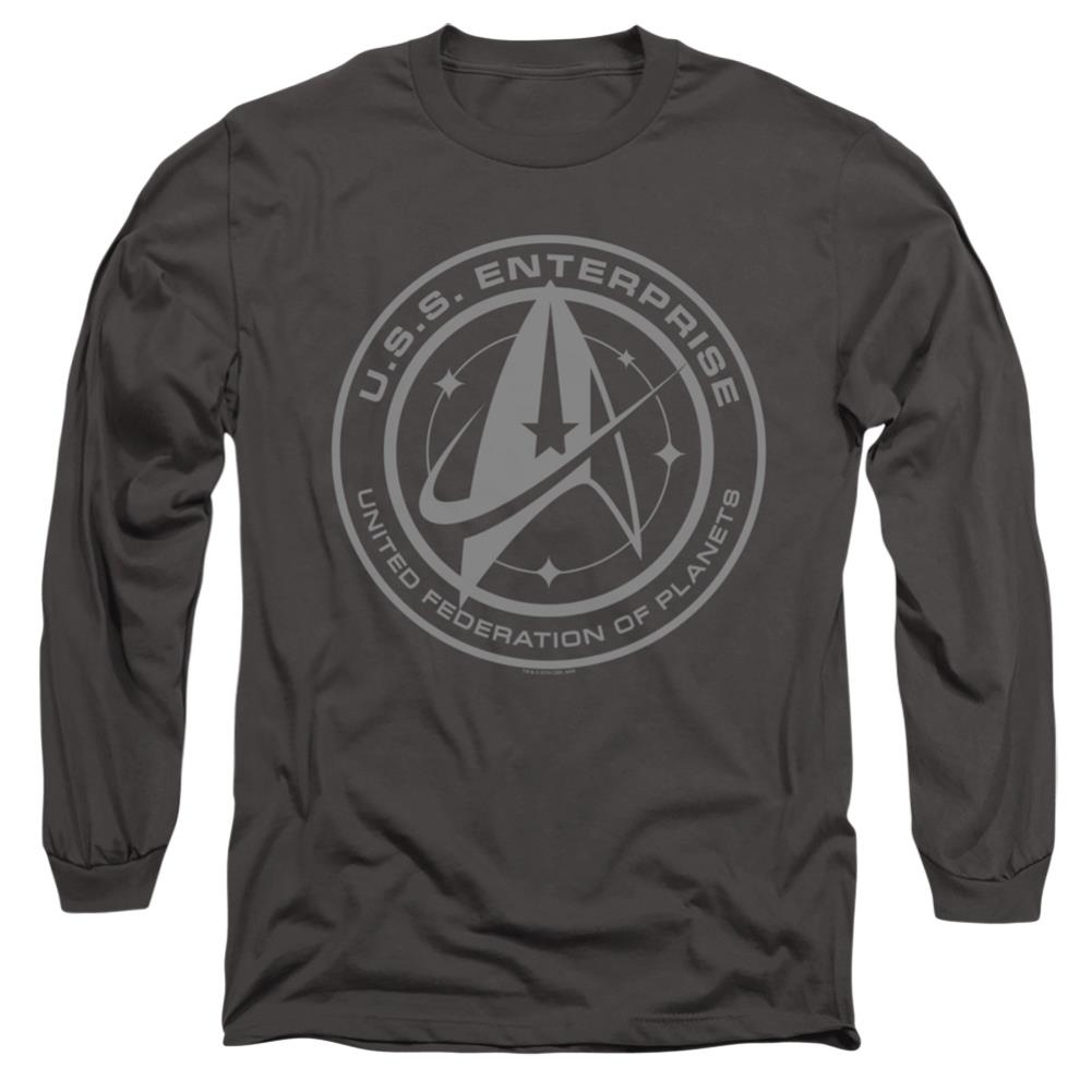 Star Trek Enterprise Crest Men's 18/1 Cotton Long-Sleeve T-Shirt