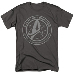 Star Trek Enterprise Crest Men's 18/1 Cotton Short-Sleeve T-Shirt