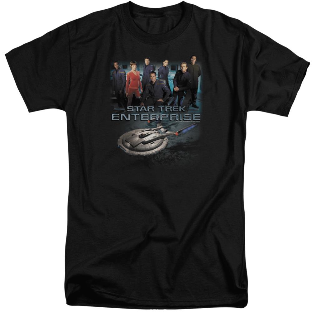 Star Trek Enterprise Crew Men's 18/1 Tall Cotton Short-Sleeve T-Shirt