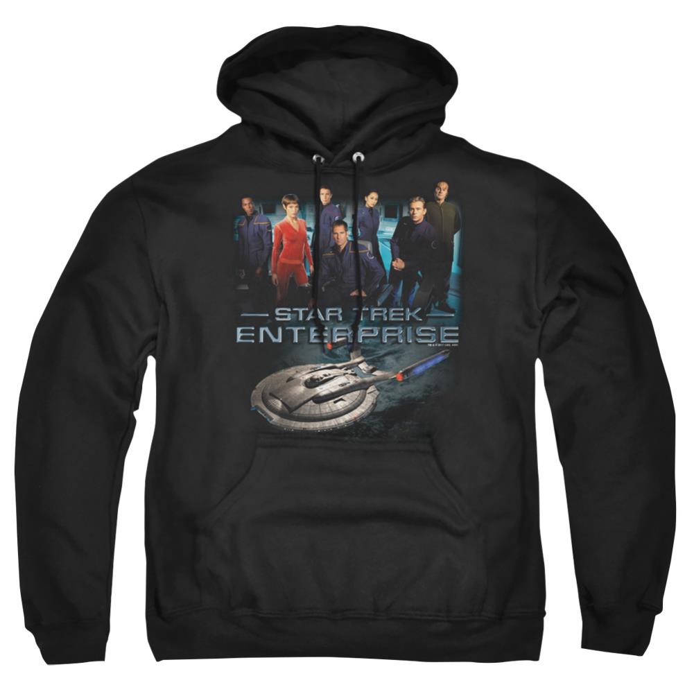 Star Trek Enterprise Crew Men's Pull-Over 75 25 Poly Hoodie