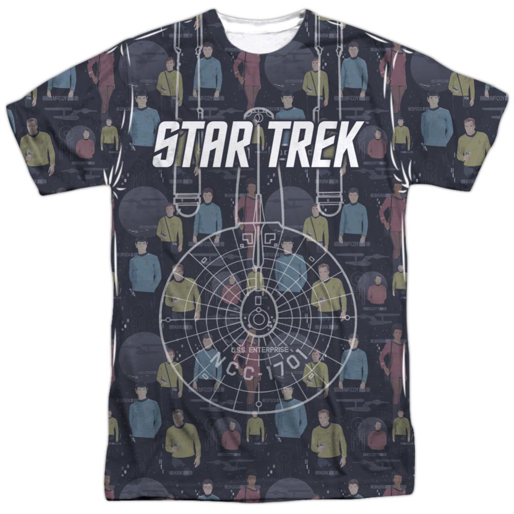 Star Trek Enterprise Crew Men's Regular Fit Polyester Short-Sleeve T-Shirt