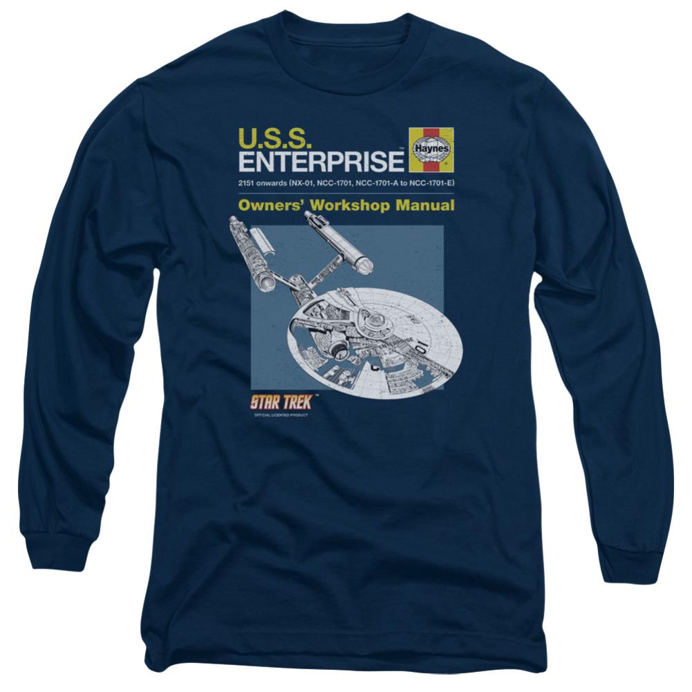 Star Trek Enterprise Manual Men's 18/1 Cotton Long-Sleeve T-Shirt