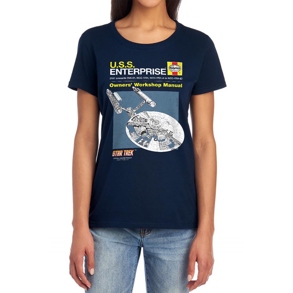 Star Trek Enterprise Manual Women's 18/1 Cotton Short-Sleeve T-Shirt