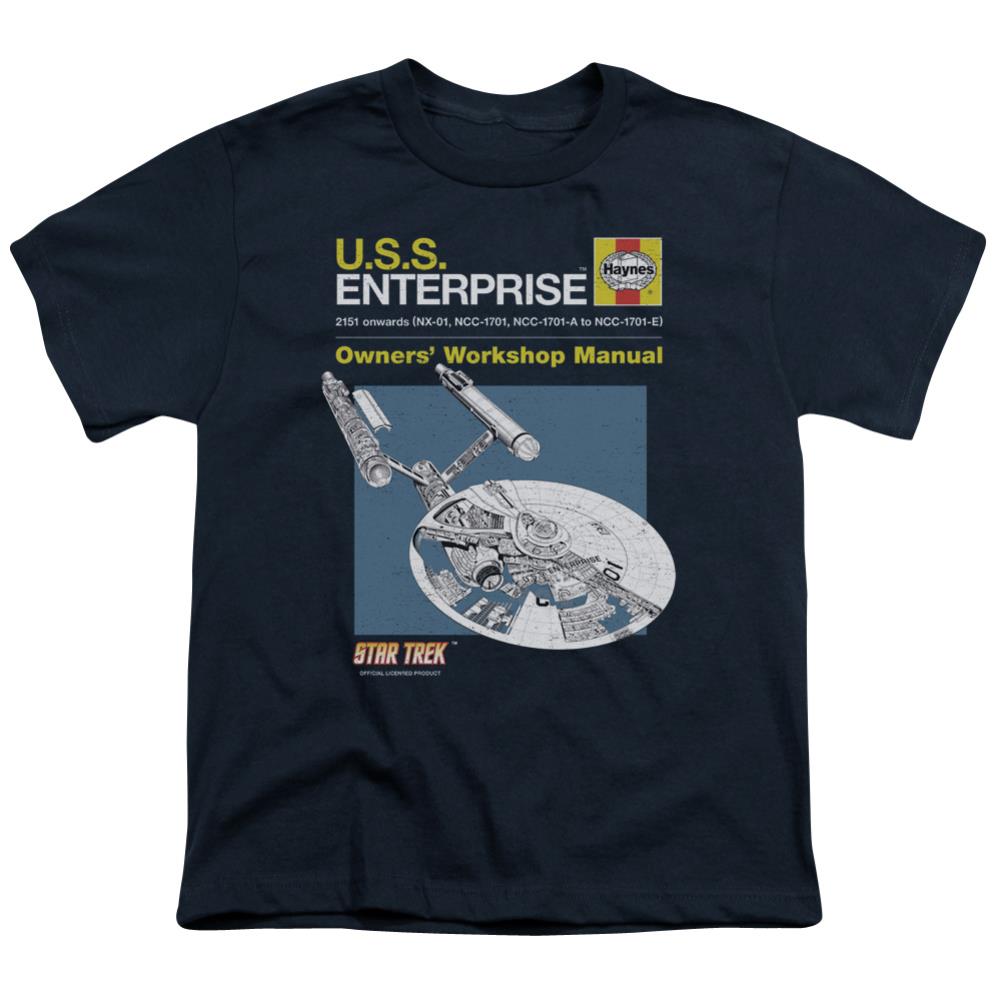 Star Trek Enterprise Manual Youth 18/1 100% Cotton Short-Sleeve T-Shirt