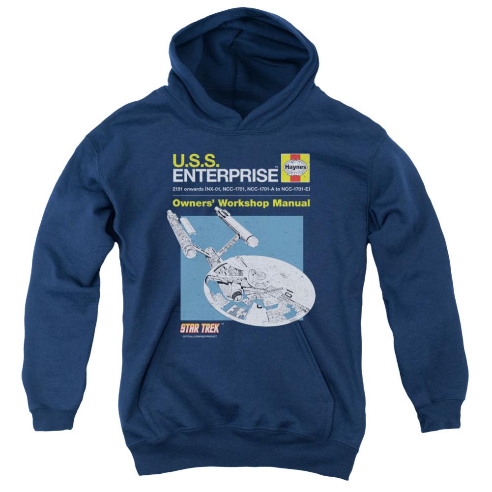 Star Trek Enterprise Manual Youth Cotton Poly Pull-Over Hoodie
