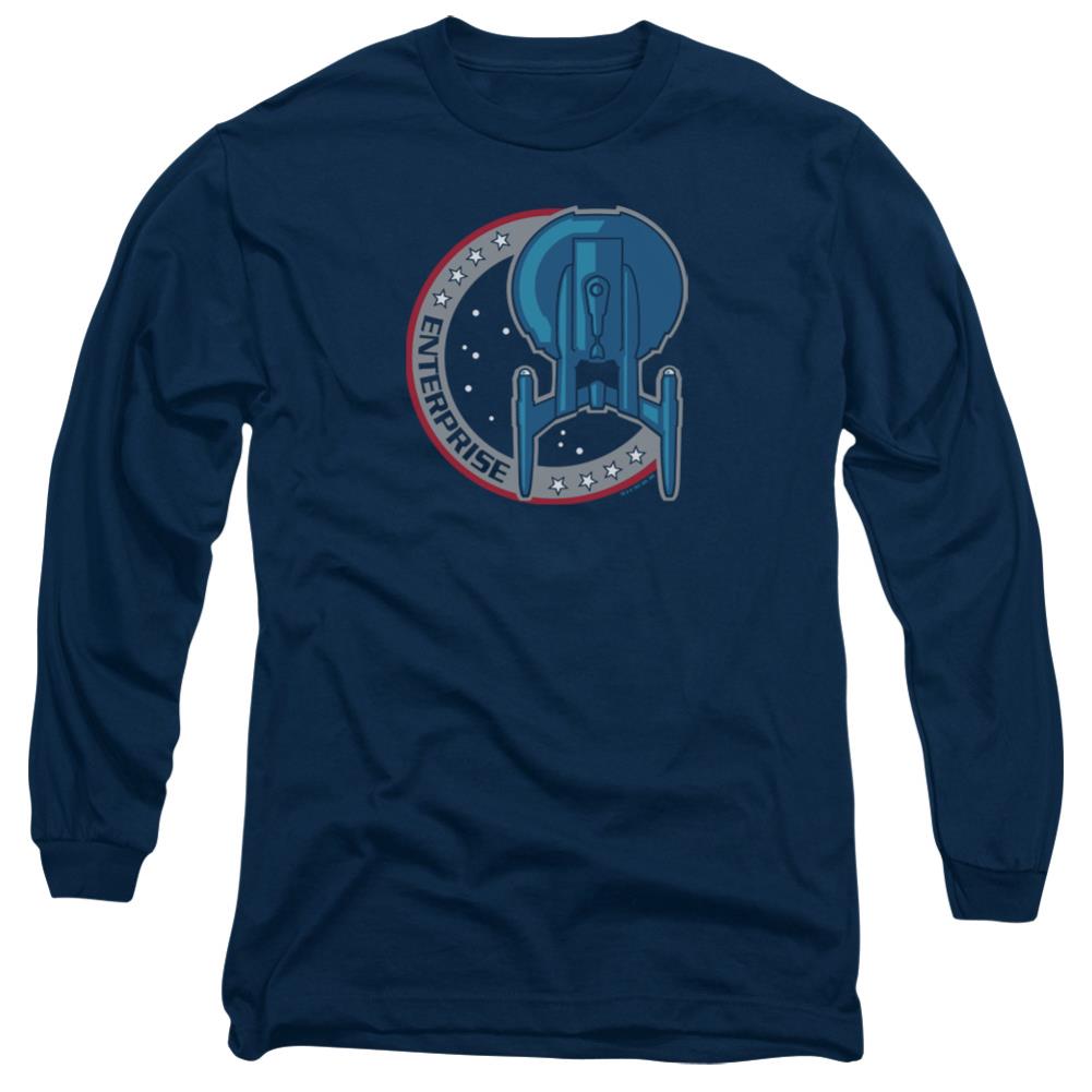Star Trek Enterprise Patch Men's 18/1 Cotton Long-Sleeve T-Shirt