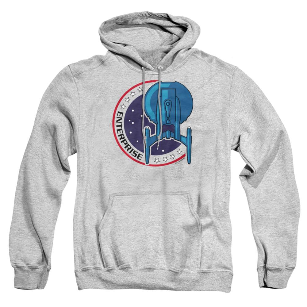 Star Trek Enterprise Patch Men's Pull-Over 75 25 Poly Hoodie