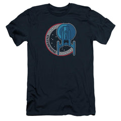 Star Trek Enterprise Patch Men's Ultra-Soft 30/1 Cotton Slim Short-Sleeve T-Shirt