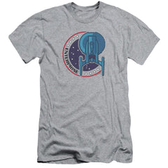 Star Trek Enterprise Patch Men's Ultra-Soft 30/1 Cotton Slim Short-Sleeve T-Shirt