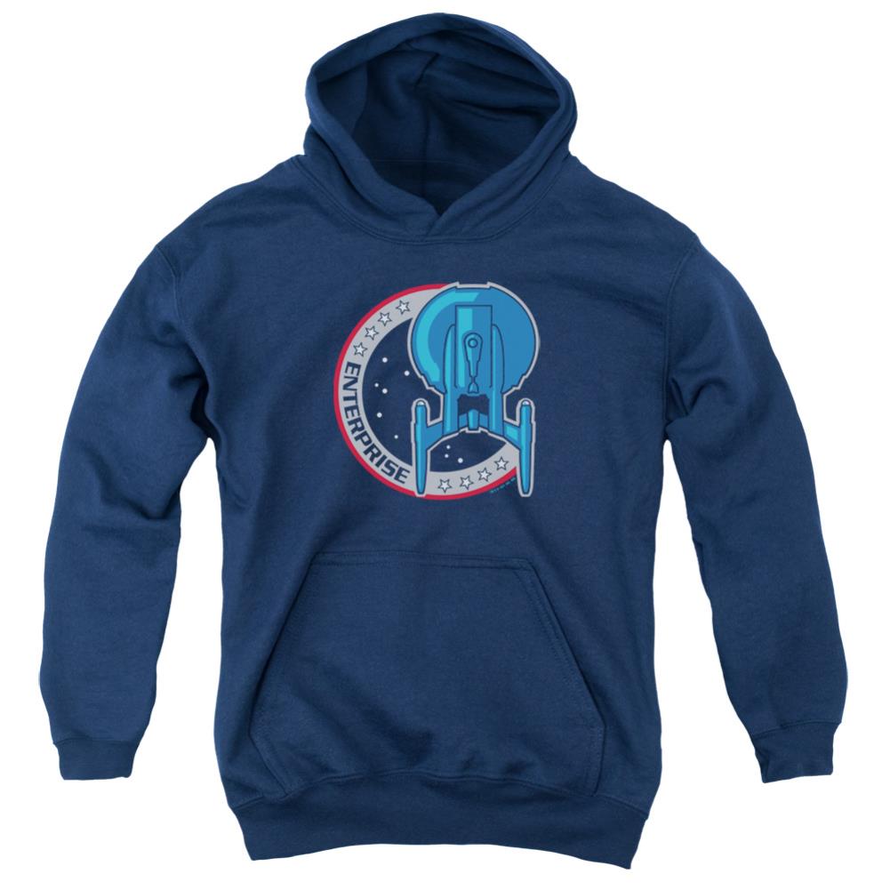 Star Trek Enterprise Patch Youth Cotton Poly Pull-Over Hoodie