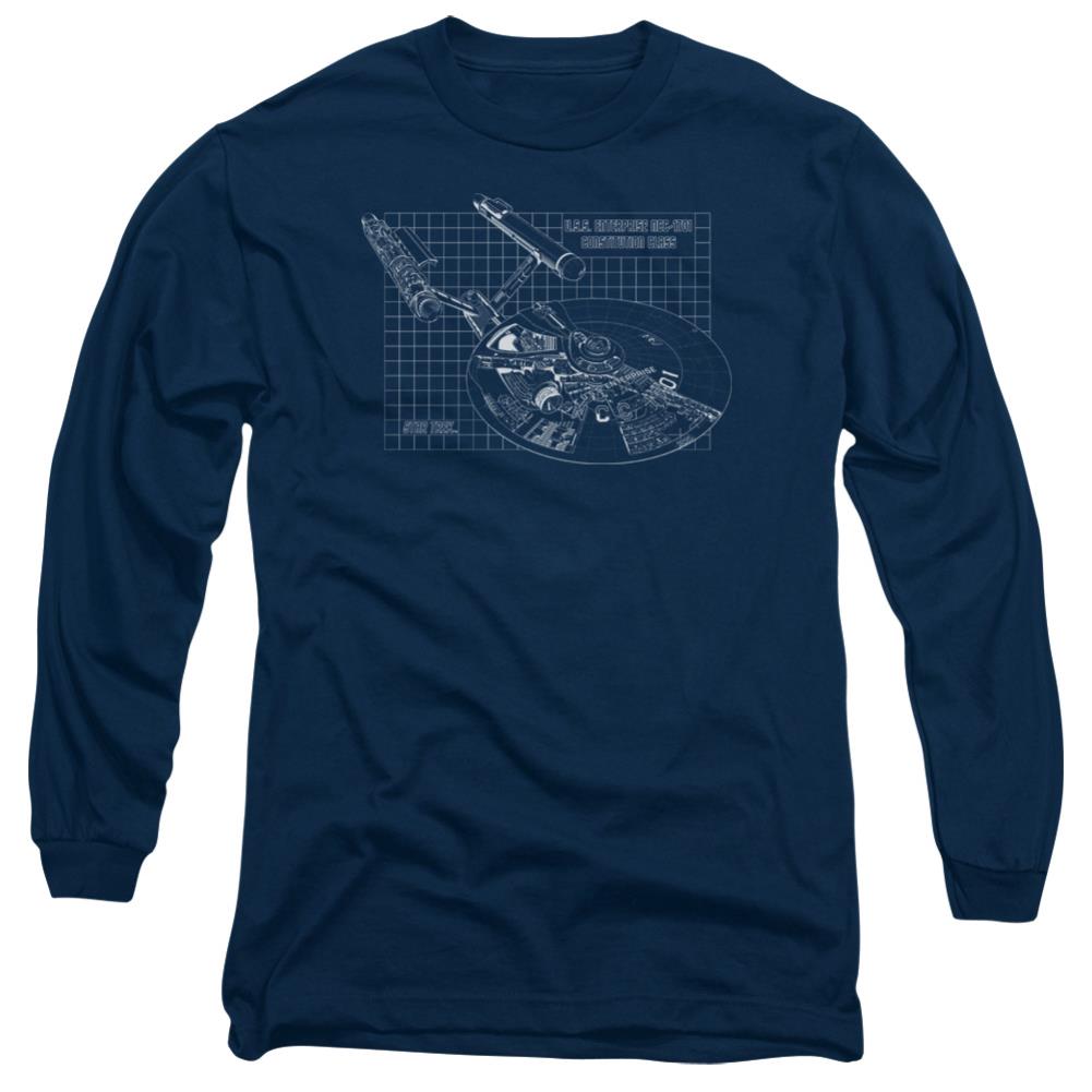 Star Trek Enterprise Prints Men's 18/1 Cotton Long-Sleeve T-Shirt