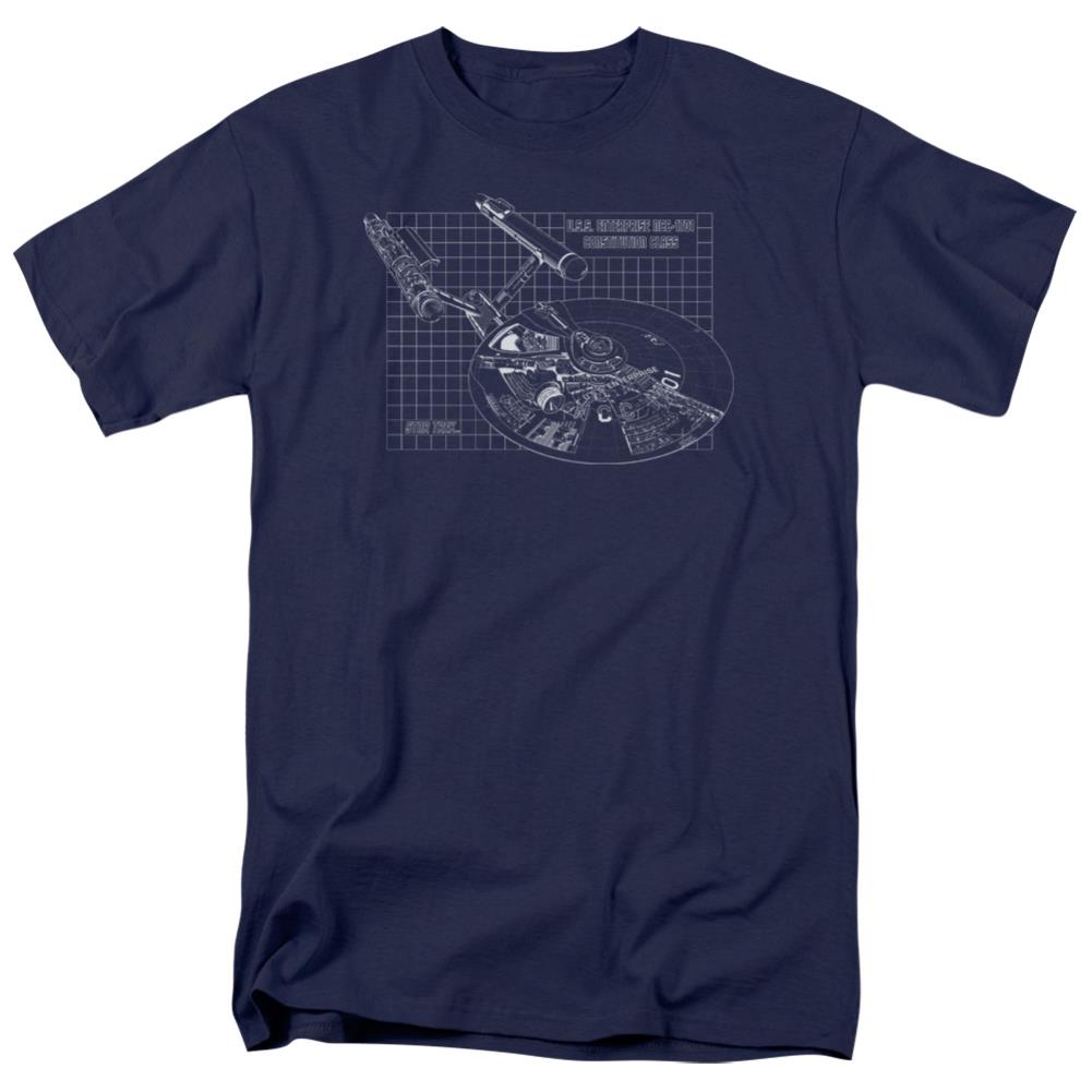 Star Trek Enterprise Prints Men's 18/1 Cotton Short-Sleeve T-Shirt