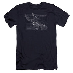 Star Trek Enterprise Prints Men's Ultra-Soft 30/1 Cotton Slim Short-Sleeve T-Shirt