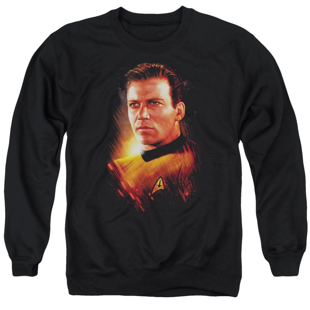 Star Trek Epic Kirk Men's Crewneck 50 50 Poly Long-Sleeve T-Shirt