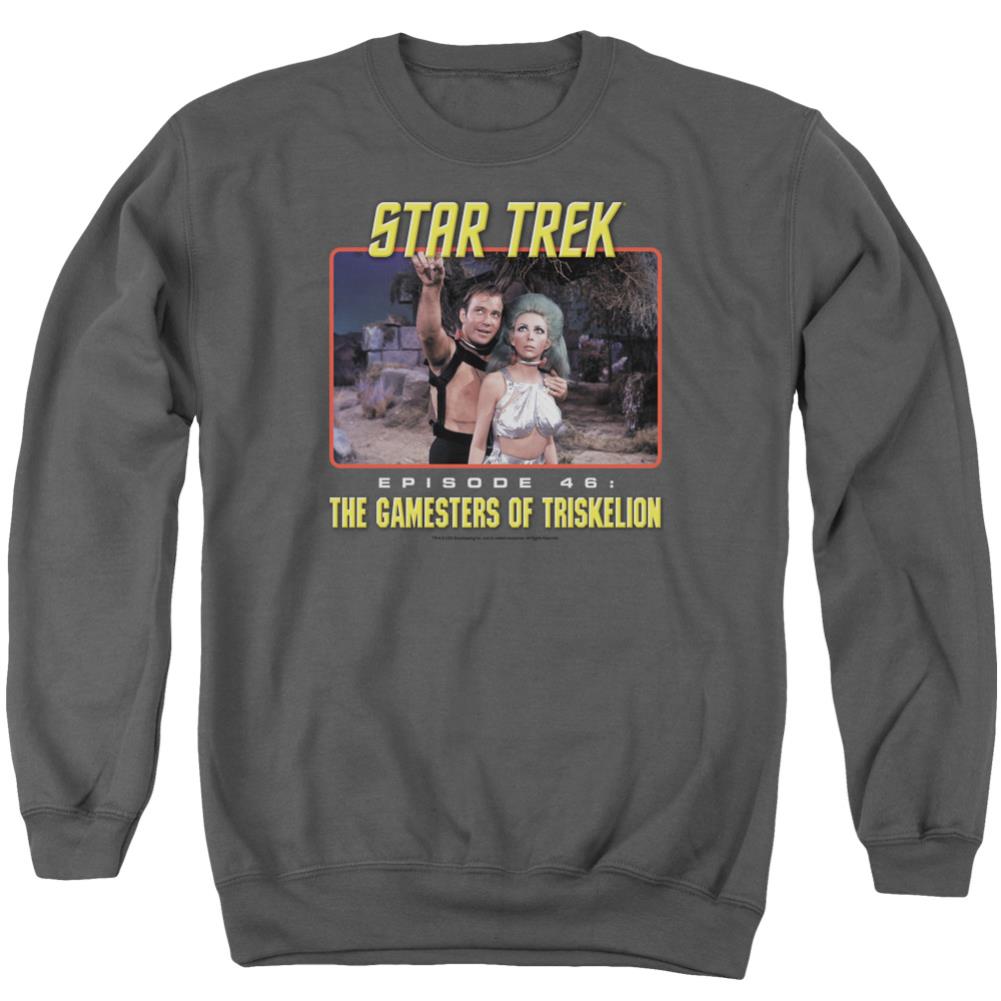 Star Trek Episode 46 Men's Crewneck 50 50 Poly Long-Sleeve T-Shirt