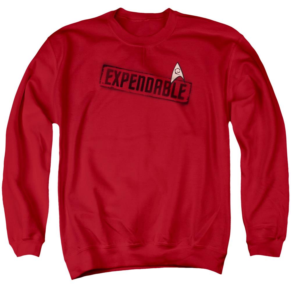 Star Trek Expendable Men's Crewneck 50 50 Poly Long-Sleeve T-Shirt