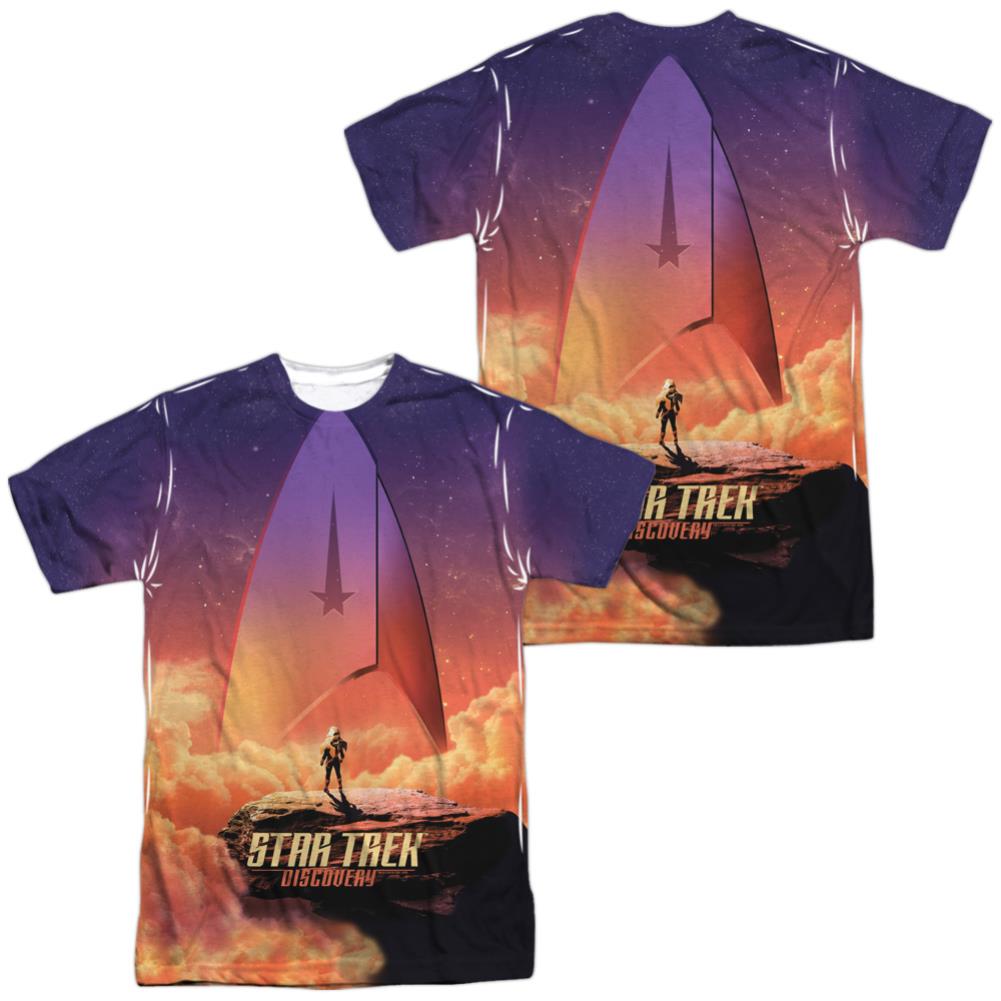 Star Trek Explore (Front/Back Print) Men's Regular Fit Polyester Short-Sleeve T-Shirt