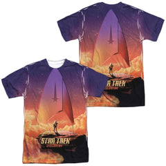 Star Trek Explore (Front/Back Print) Men's Regular Fit Polyester Short-Sleeve T-Shirt