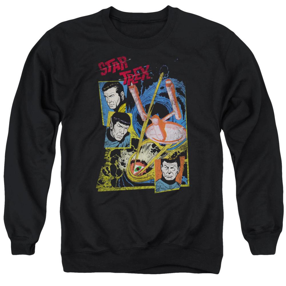 Star Trek Eye Of The Storm Men's Crewneck 50 50 Poly Long-Sleeve T-Shirt