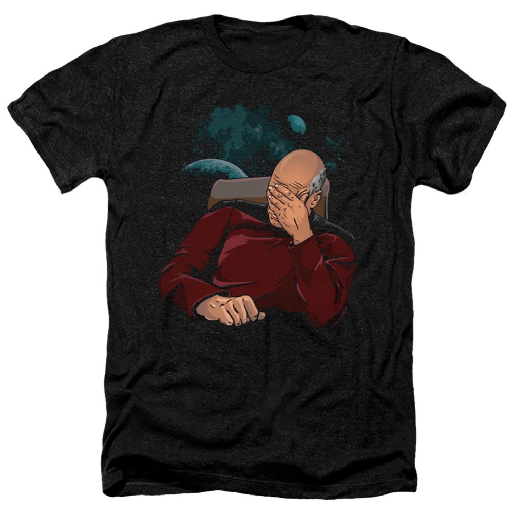 Star Trek Facepalm Men's 30/1 Heather 60 40 Poly Short-Sleeve T-Shirt