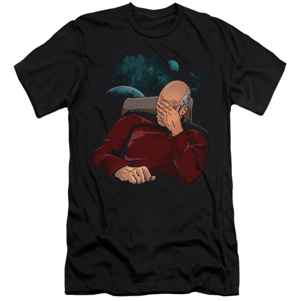 Star Trek Facepalm Men's Ultra-Soft 30/1 Cotton Slim Short-Sleeve T-Shirt