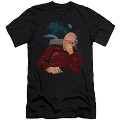 Star Trek Facepalm Men's Ultra-Soft 30/1 Cotton Slim Short-Sleeve T-Shirt