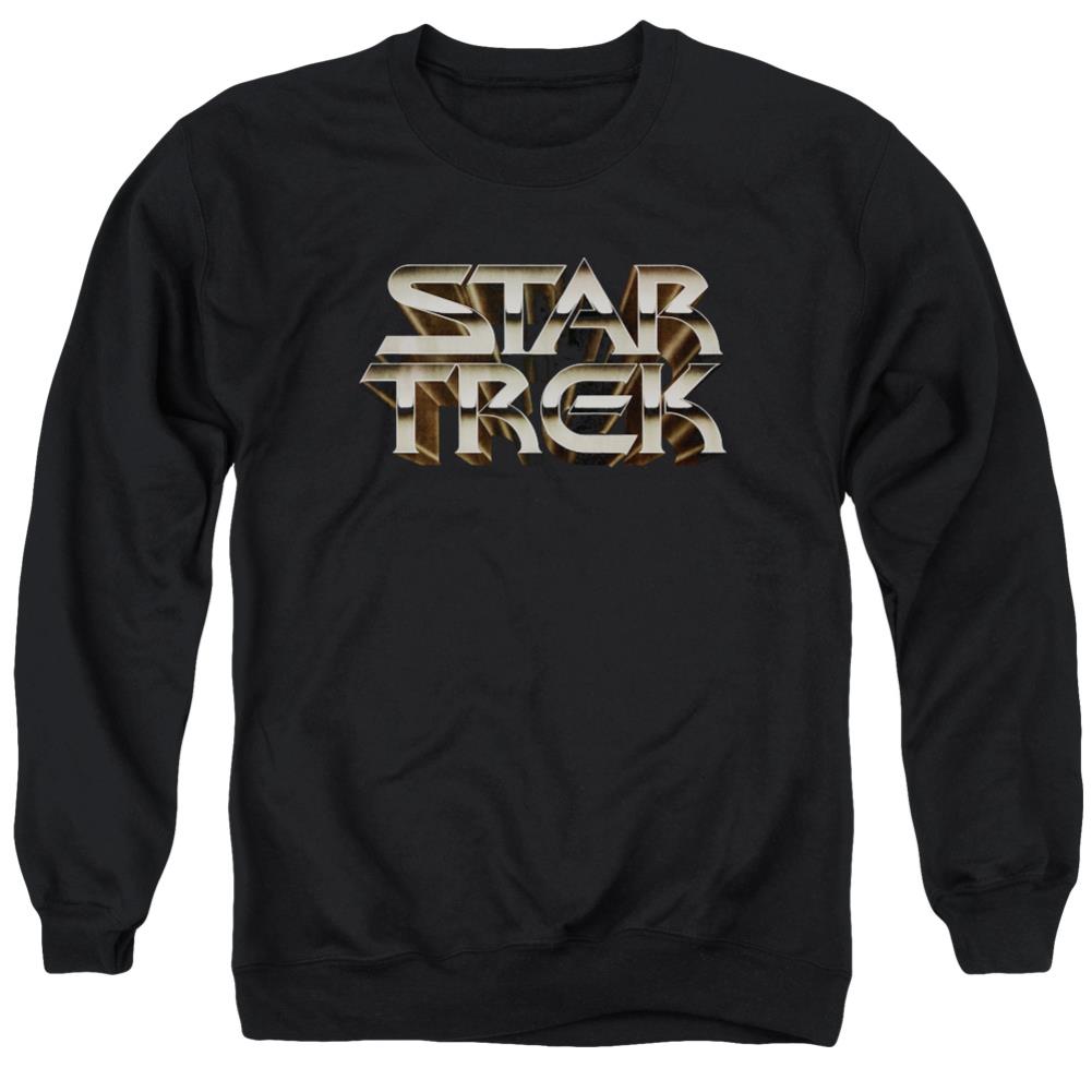 Star Trek Feel The Steel Men's Crewneck 50 50 Poly Long-Sleeve T-Shirt