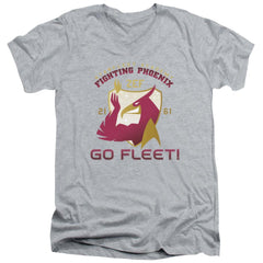 Star Trek Fighting Phoenix Men's 30/1 Cotton Slim V-Neck T-Shirt