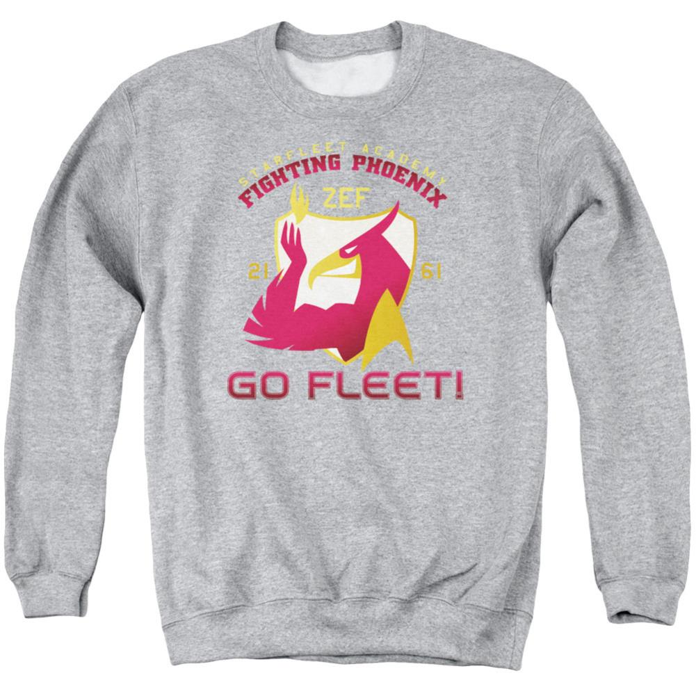 Star Trek Fighting Phoenix Men's Crewneck 50 50 Poly Long-Sleeve T-Shirt