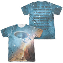 Star Trek Final Frontier (Front/Back Print) Men's Regular Fit Poly Cotton Short-Sleeve T-Shirt