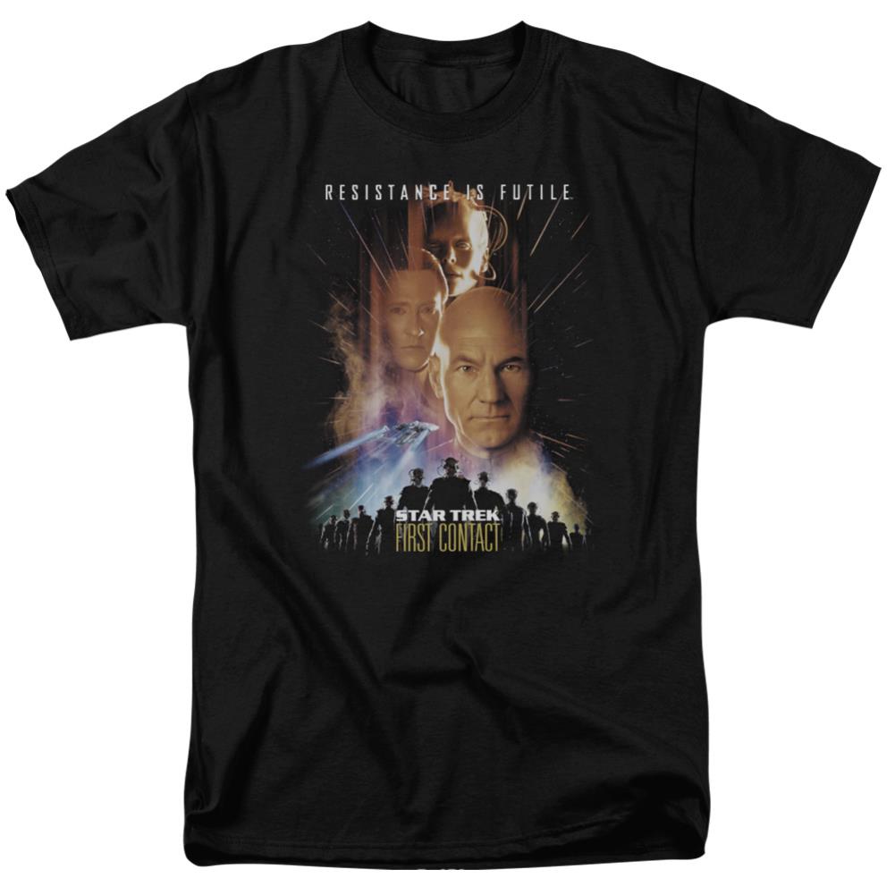 Star Trek First Contact (Movie) Men's 18/1 Cotton Short-Sleeve T-Shirt