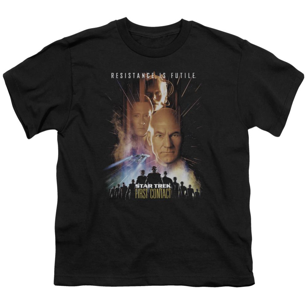 Star Trek First Contact (Movie) Youth 18/1 100% Cotton Short-Sleeve T-Shirt