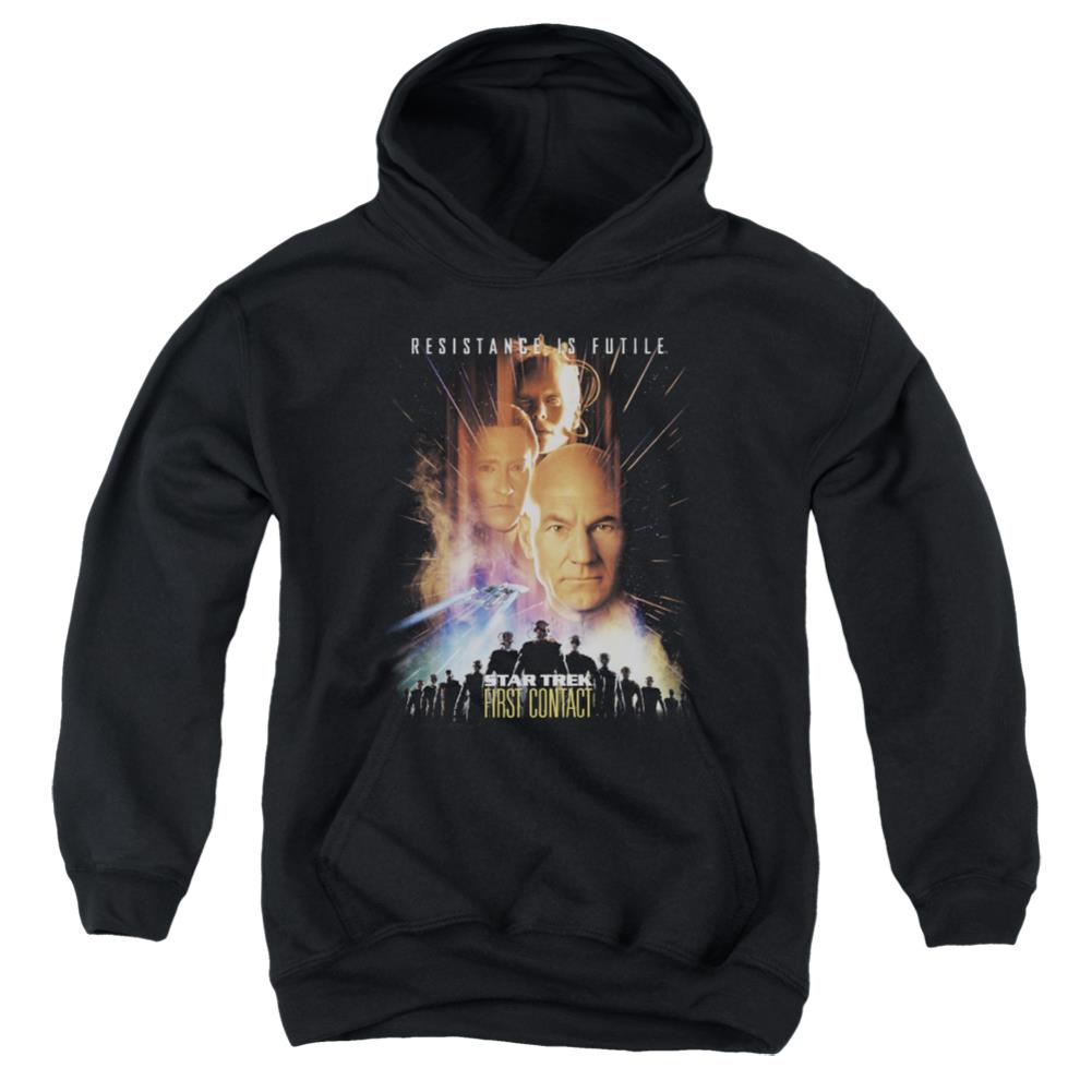 Star Trek First Contact (Movie) Youth Cotton Poly Pull-Over Hoodie