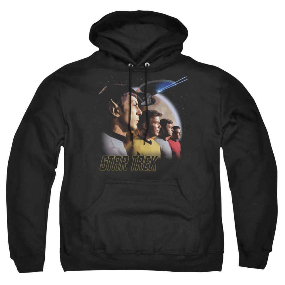 Star Trek Forward To Adventure Men's Pull-Over 75 25 Poly Hoodie
