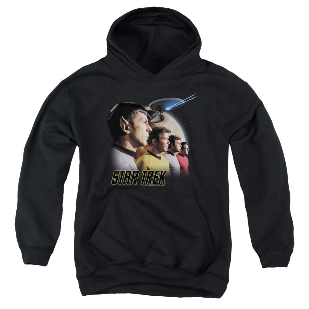 Star Trek Forward To Adventure Youth Cotton Poly Pull-Over Hoodie