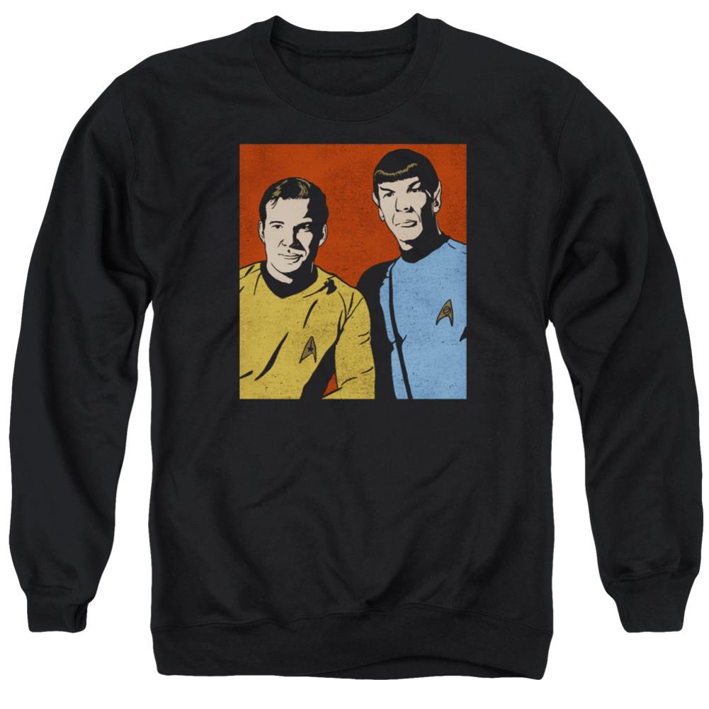 Star Trek Friends Men's Crewneck 50 50 Poly Long-Sleeve T-Shirt