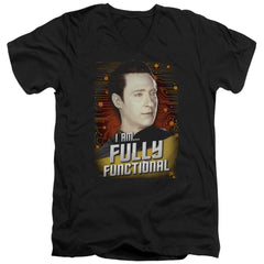 Star Trek Fully Functional Men's 30/1 Cotton Slim V-Neck T-Shirt