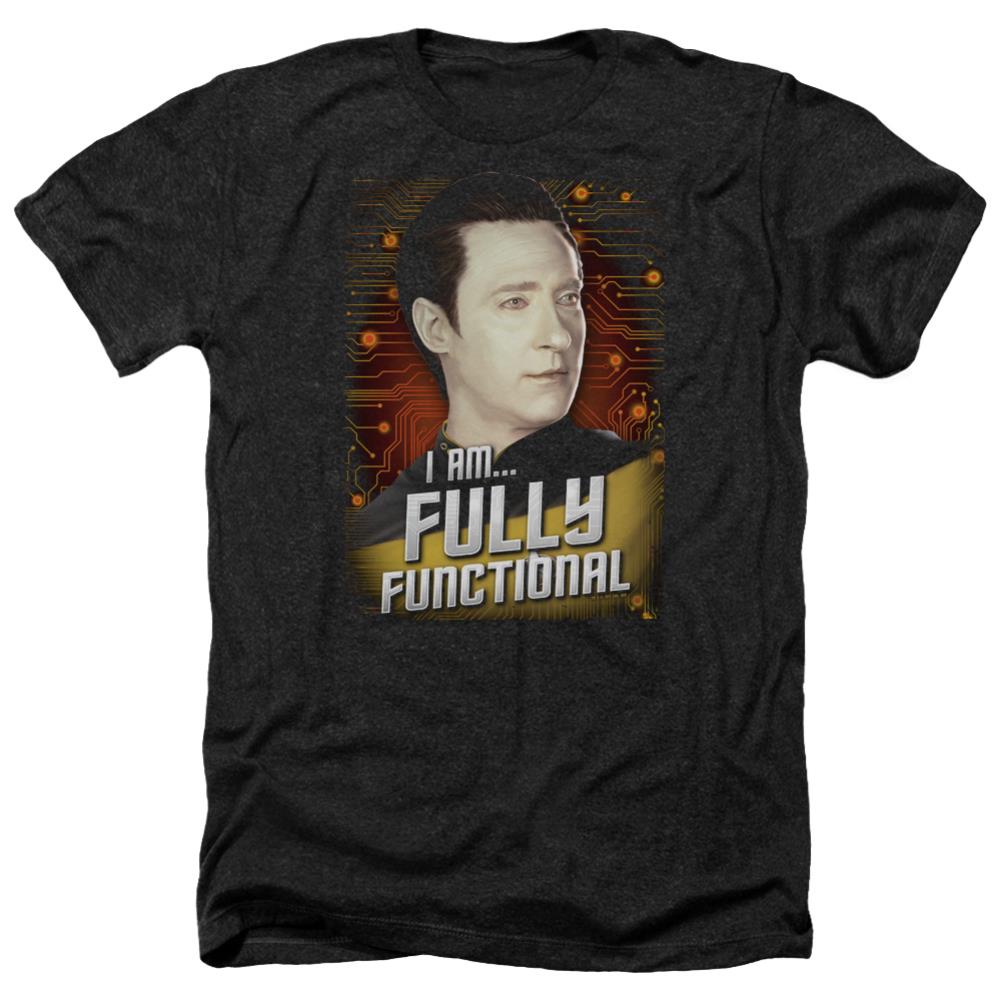 Star Trek Fully Functional Men's 30/1 Heather 60 40 Poly Short-Sleeve T-Shirt