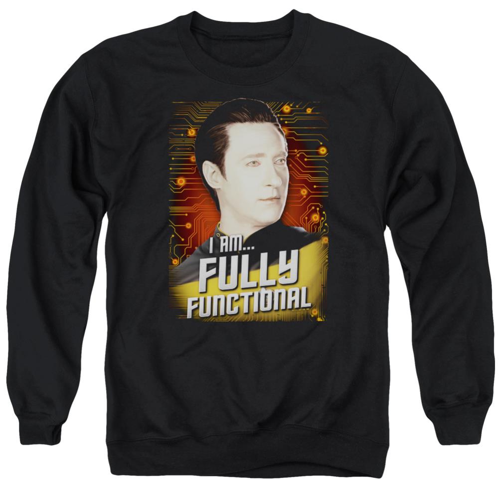 Star Trek Fully Functional Men's Crewneck 50 50 Poly Long-Sleeve T-Shirt