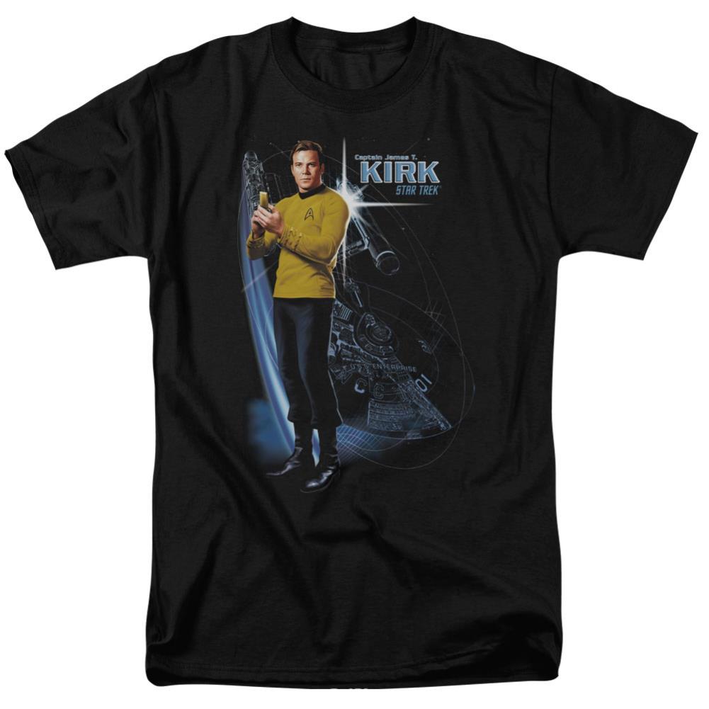 Star Trek Galactic Kirk Men's 18/1 Cotton Short-Sleeve T-Shirt