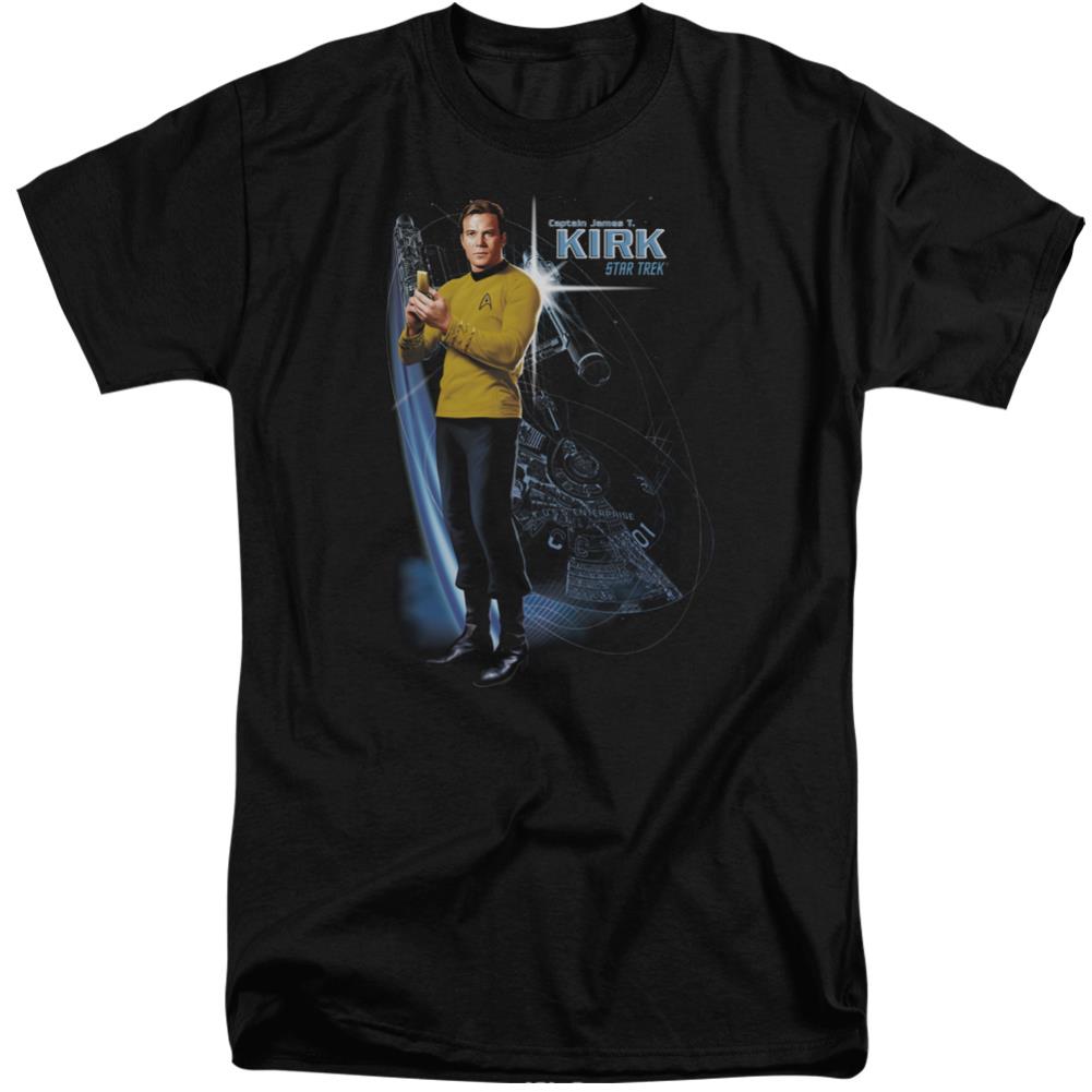 Star Trek Galactic Kirk Men's 18/1 Tall Cotton Short-Sleeve T-Shirt