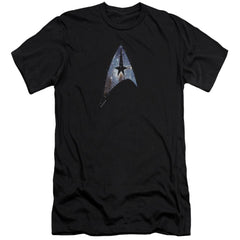 Star Trek Galactic Shield Men's Ultra-Soft 30/1 Cotton Slim Short-Sleeve T-Shirt