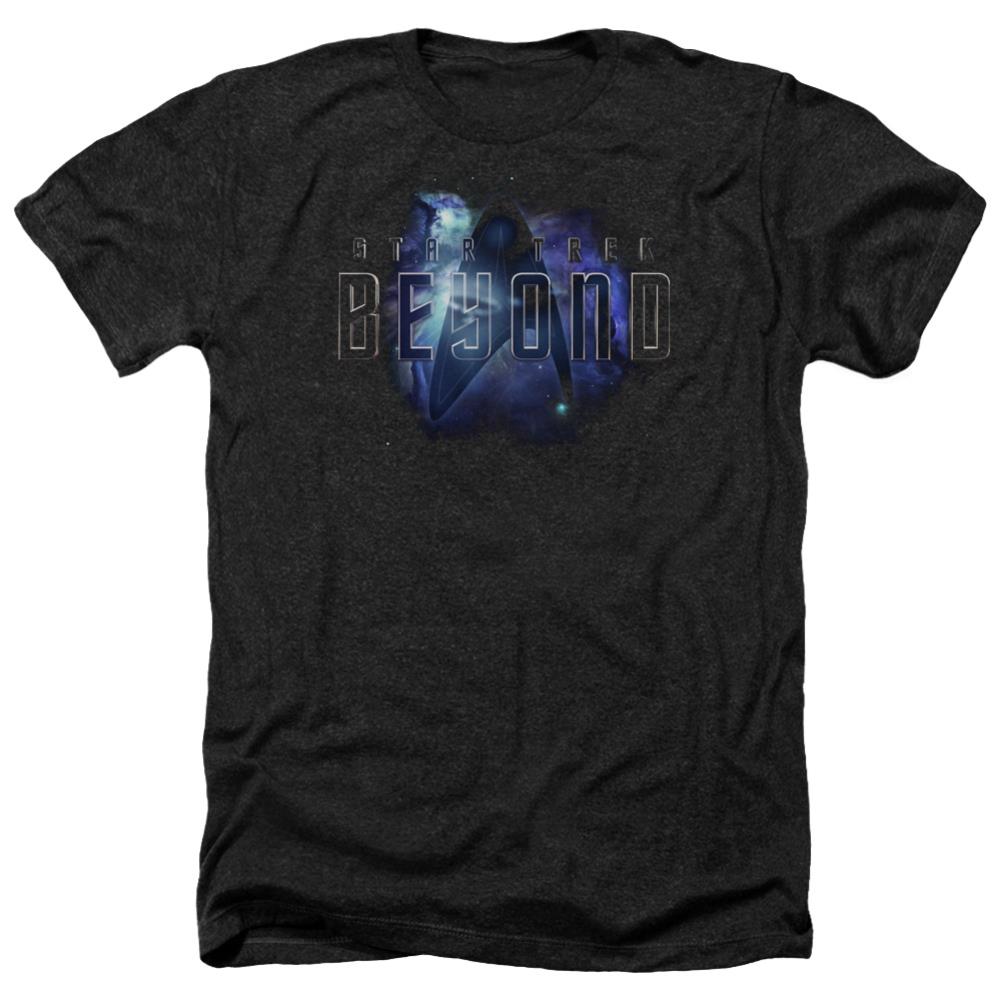 Star Trek Galaxy Beyond Men's 30/1 Heather 60 40 Poly Short-Sleeve T-Shirt