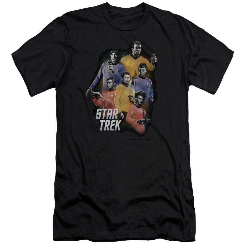 Star Trek Galaxy Glow Men's Ultra-Soft 30/1 Cotton Slim Short-Sleeve T-Shirt