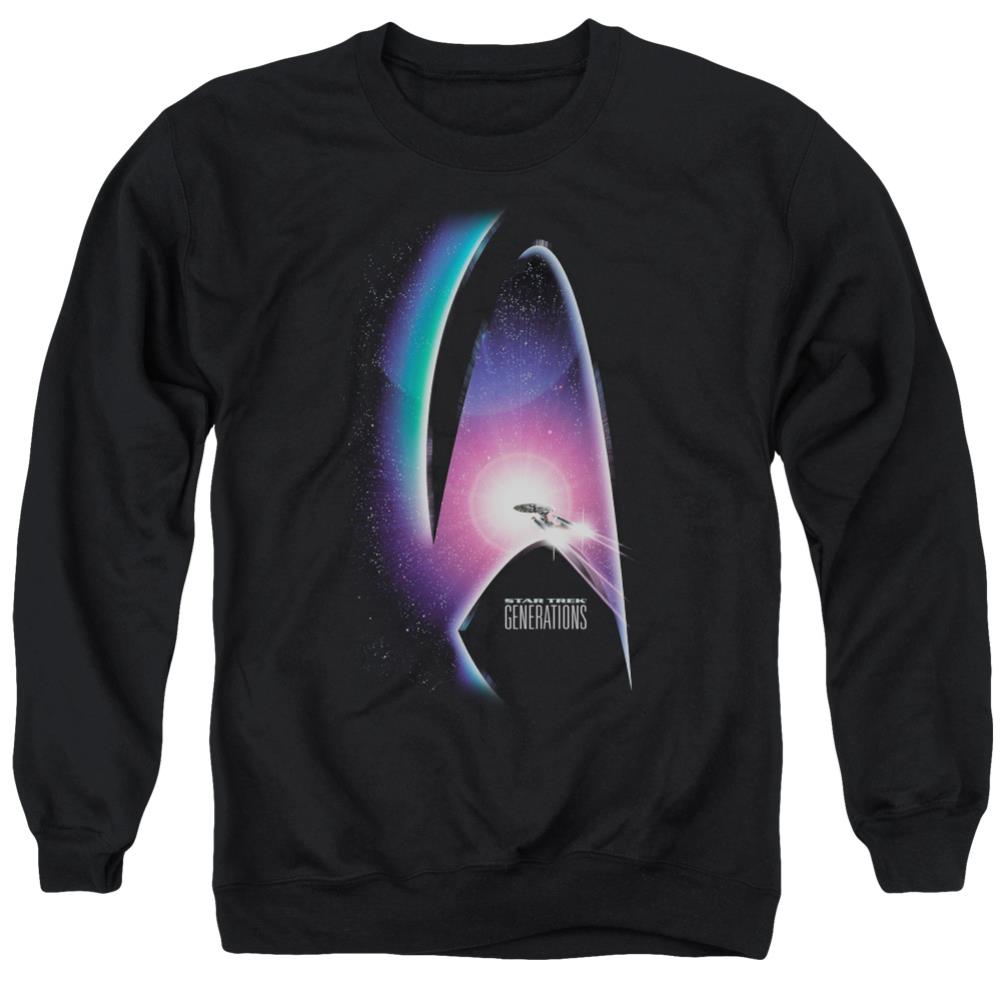 Star Trek Generations (Movie) Men's Crewneck 50 50 Poly Long-Sleeve T-Shirt